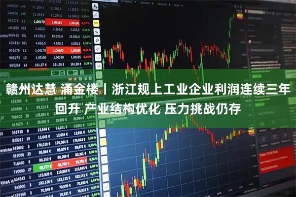 赣州达慧 涌金楼丨浙江规上工业企业利润连续三年回升 产业结构优化 压力挑战仍存